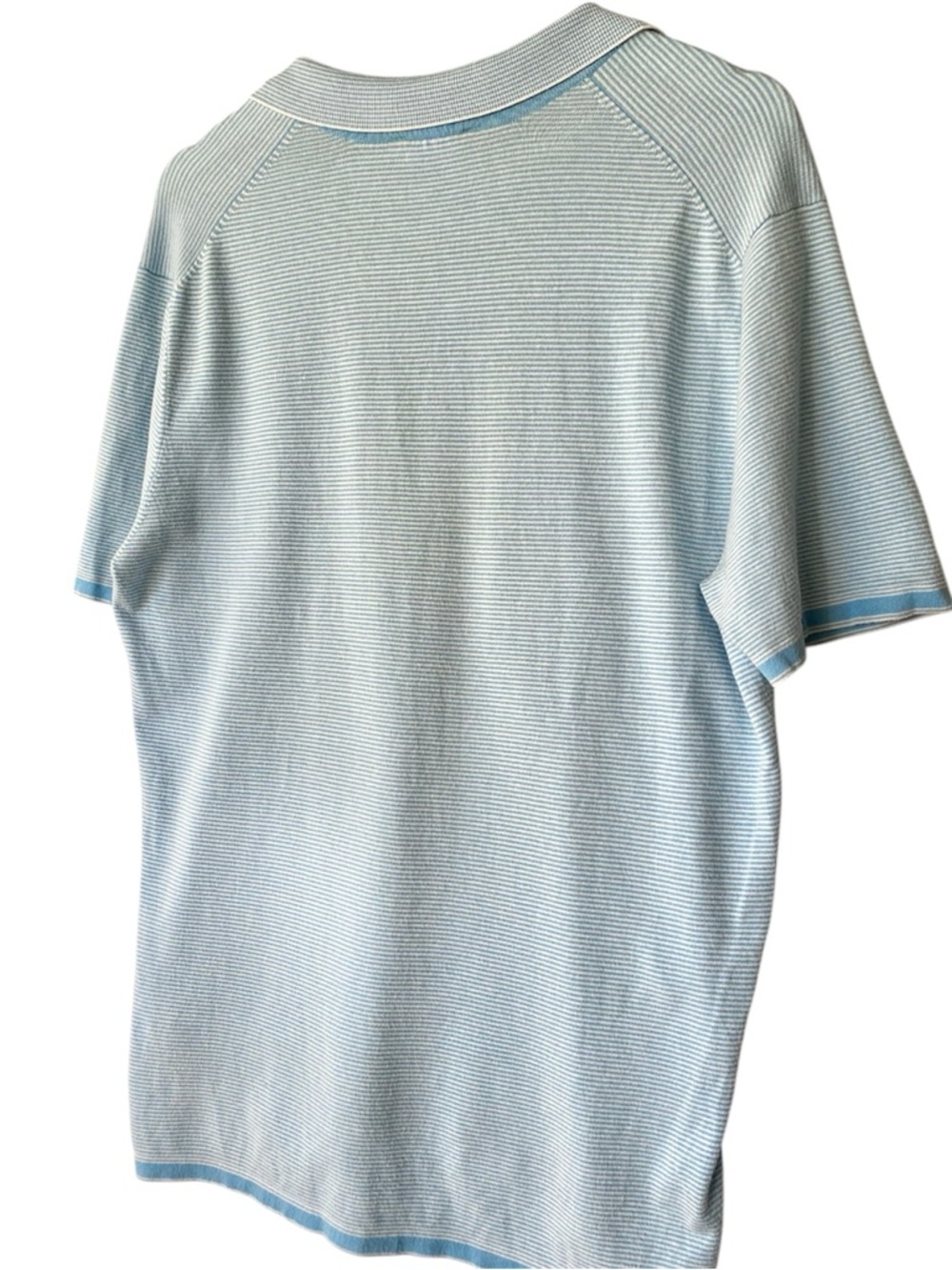 Simons Le 31 Classic Light Blue Soft V‑Neck Polo Shirt - Picture 3 of 12